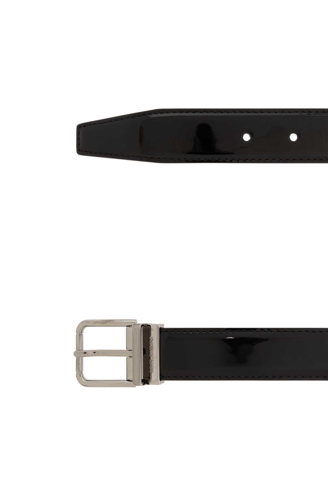Vintage Dolce & Gabbana Belt 35” Brown WX Leather Brass